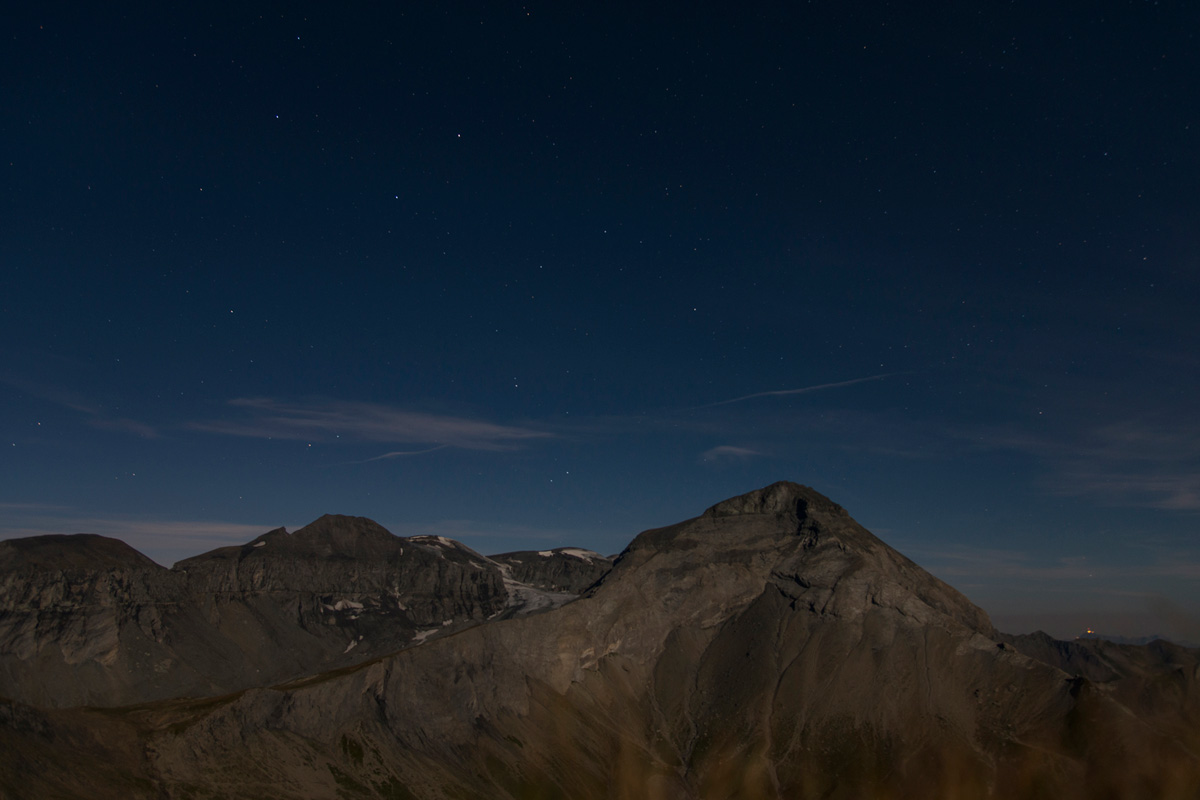 Starlight sky over the Trinserhorn