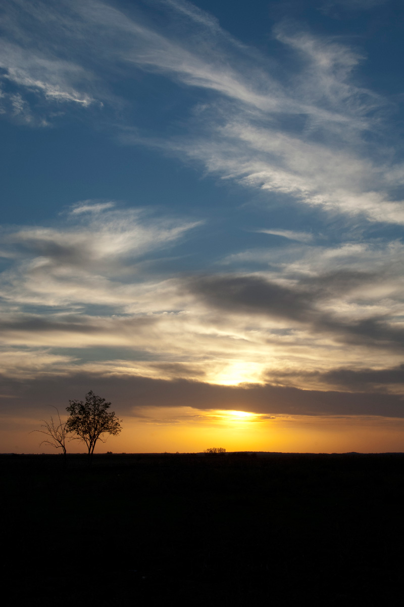 Sonnenuntergang über der Puszta