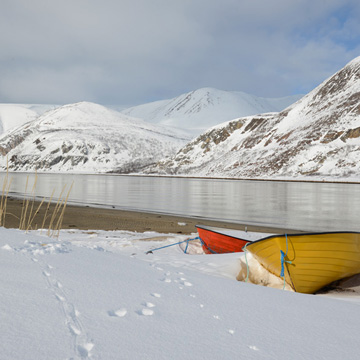 Mouth of Tana in winter