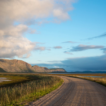 Mouth of Tana under the midnight sun